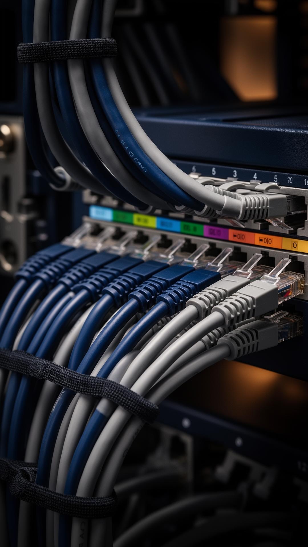 Professionel datakabel installation — Cat6A patch panel