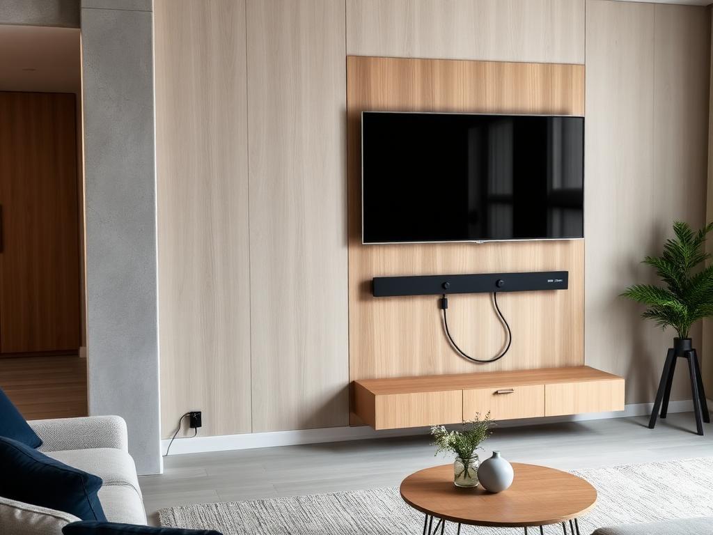 TV-system med skjult kabel